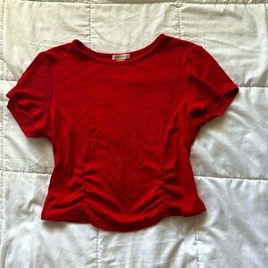 Red crop top